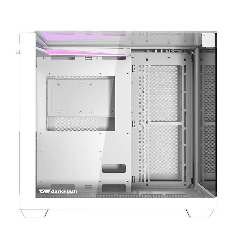 Darkflash TH285 arvutikarp (valge) + 4 universaalset ventilaatorit