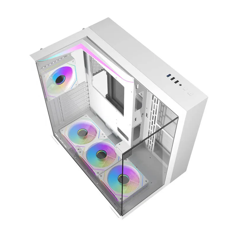 Darkflash TH285 arvutikarp (valge) + 4 universaalset ventilaatorit