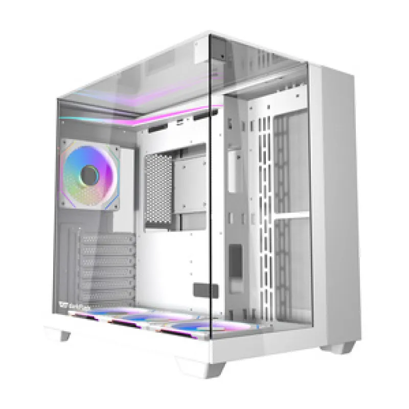 Darkflash TH285 arvutikarp (valge) + 4 universaalset ventilaatorit