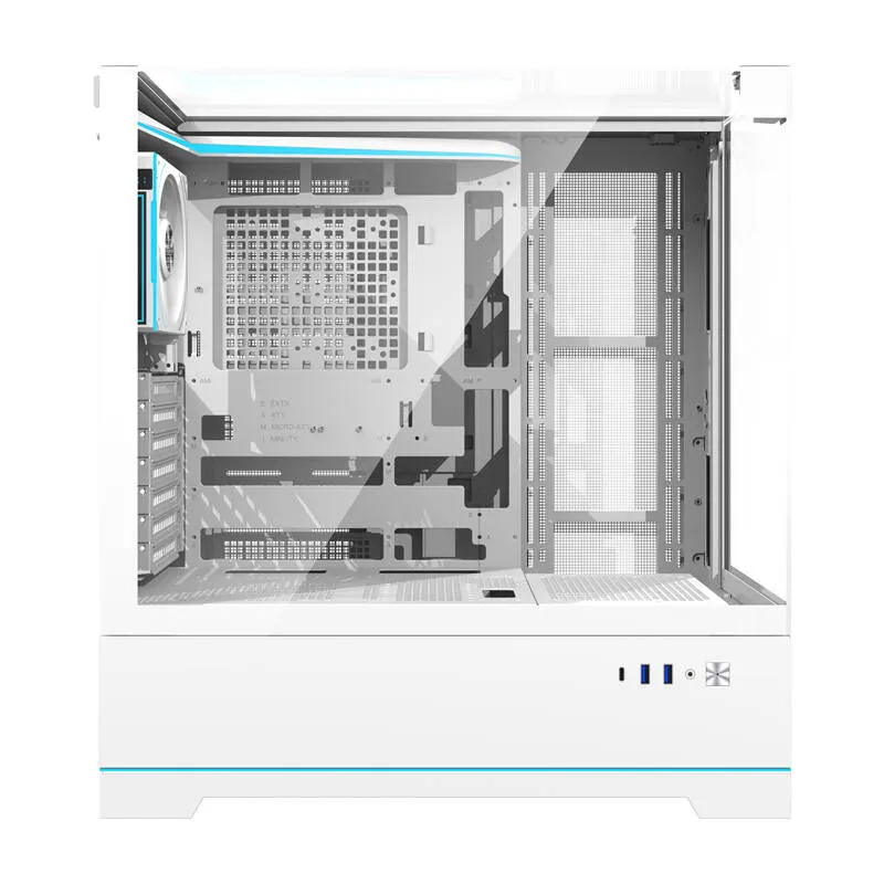 Darkflash DY450 PRO arvutikarp (valge) + 1 universaalne ventilaator