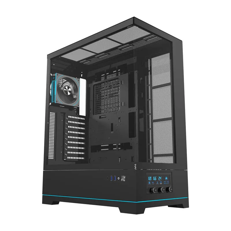 Darkflash DY451L PRO arvutikarp (must) + 1 ventilaator universaalne
