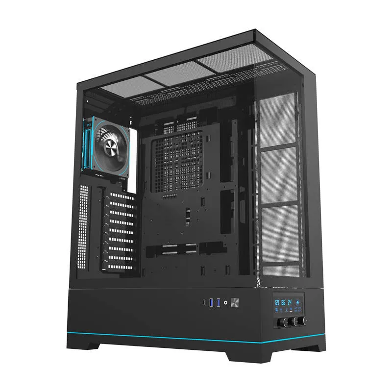 Darkflash DY451L PRO arvutikarp (must) + 1 ventilaator universaalne