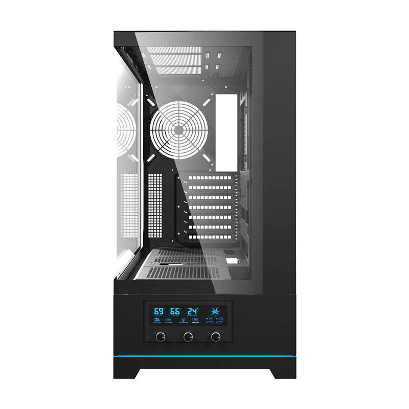 Darkflash DY451 arvutikarp ilma ventilaatoriteta (must) universaalne