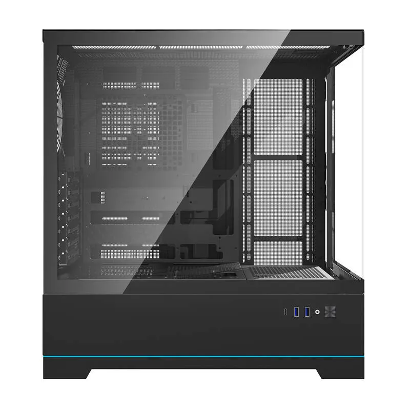 Darkflash DY451 arvutikarp ilma ventilaatoriteta (must) universaalne