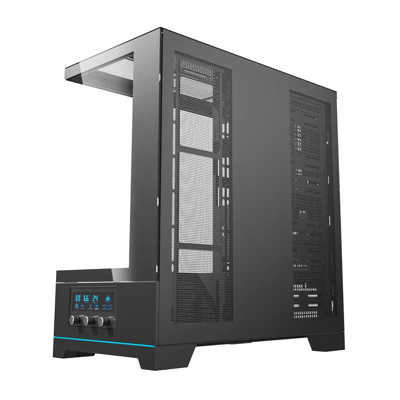Darkflash DY451 arvutikarp ilma ventilaatoriteta (must) universaalne