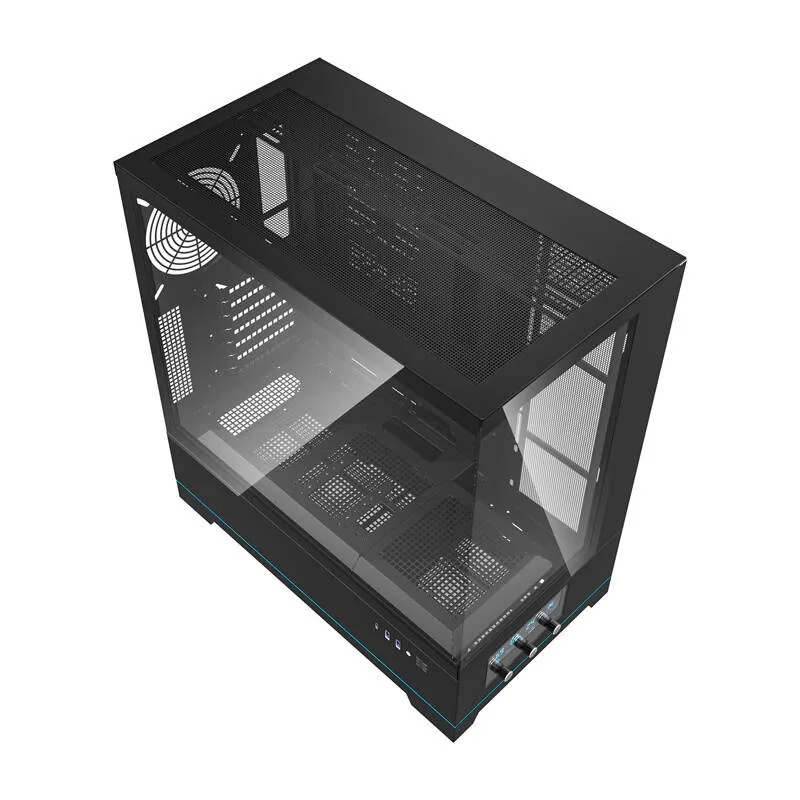 Darkflash DY451 arvutikarp ilma ventilaatoriteta (must) universaalne