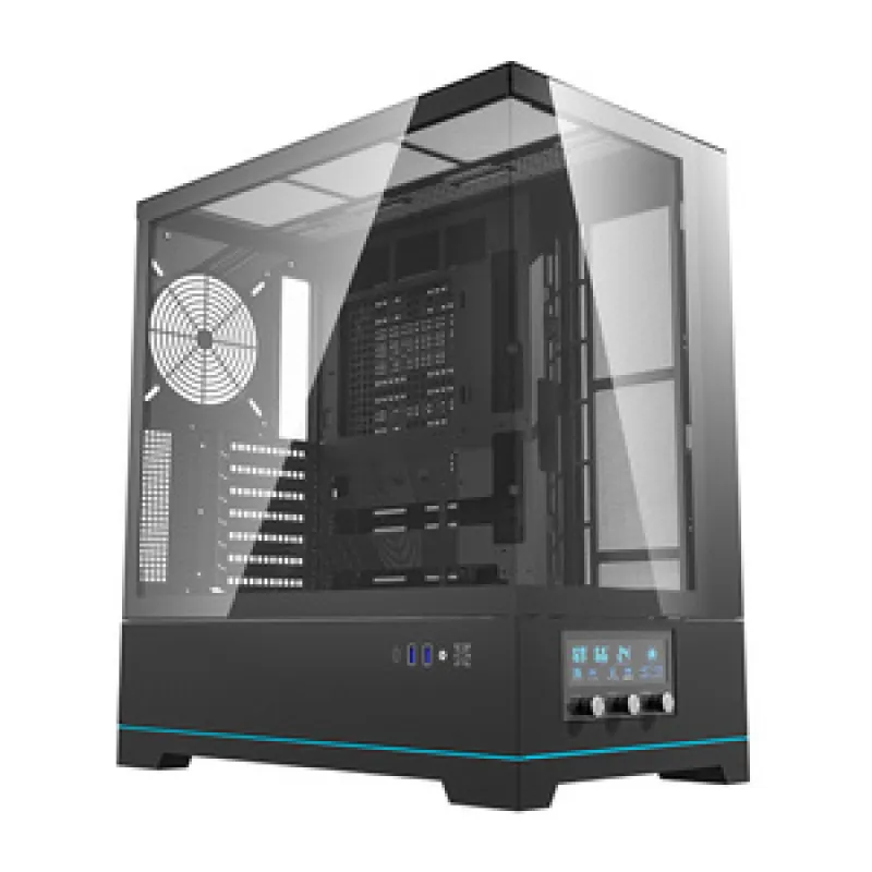 Darkflash DY451 arvutikarp ilma ventilaatoriteta (must) universaalne