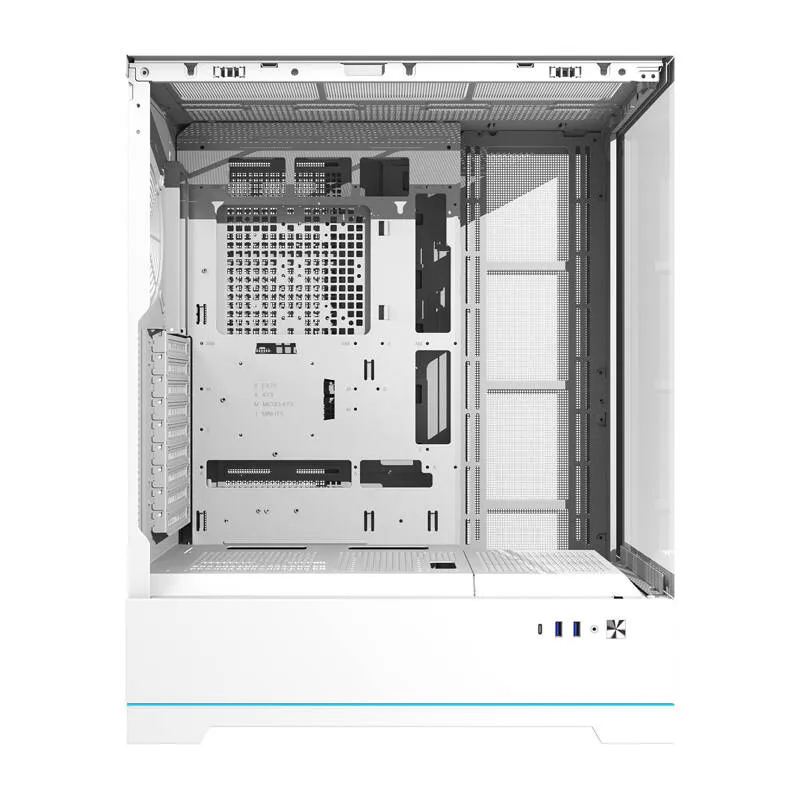 Darkflash DY451L arvutikarp ilma ventilaatoriteta (valge) universaalne
