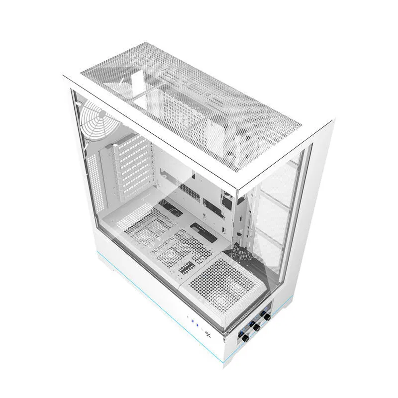 Darkflash DY451L arvutikarp ilma ventilaatoriteta (valge) universaalne