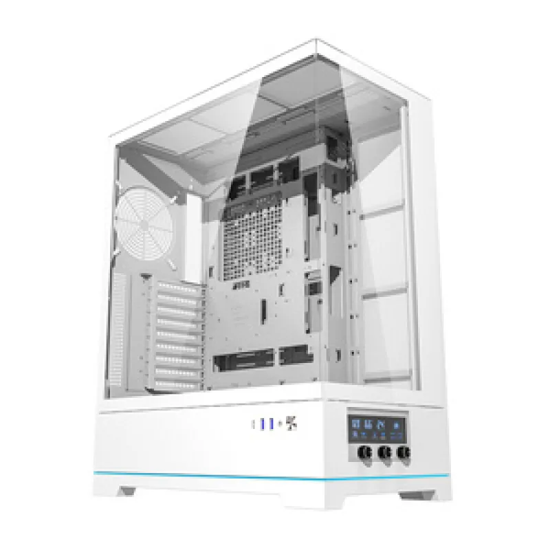Darkflash DY451L arvutikarp ilma ventilaatoriteta (valge) universaalne