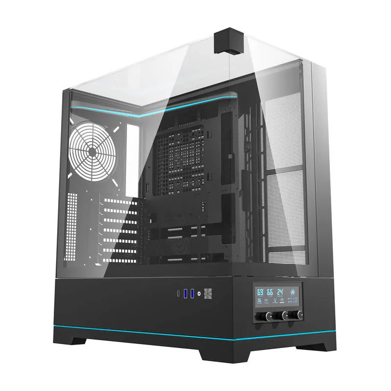Darkflash DY450 arvutikarp ilma ventilaatoriteta (must) universaalne