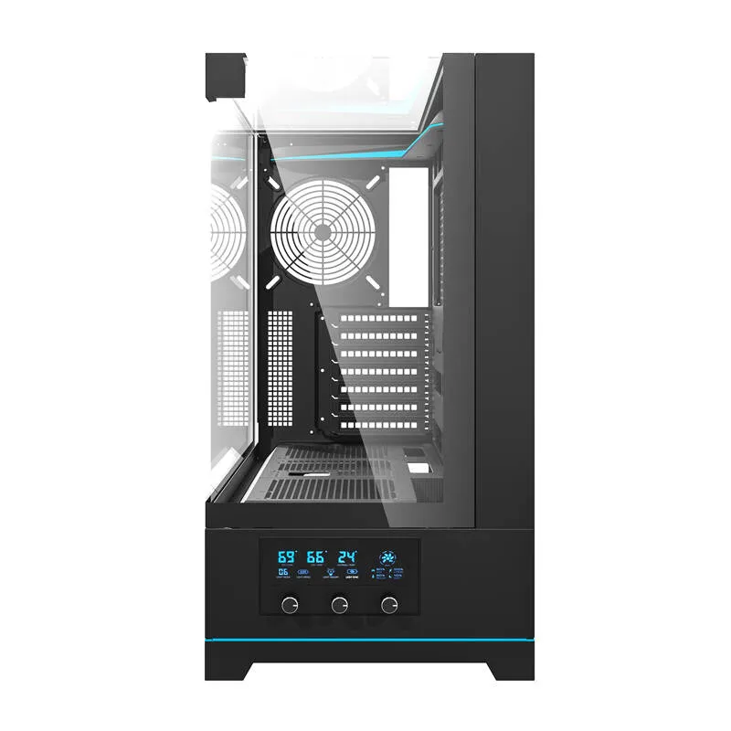 Darkflash DY450 arvutikarp ilma ventilaatoriteta (must) universaalne