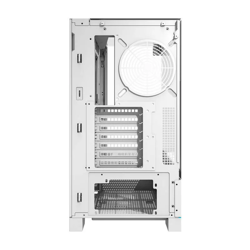 Darkflash DY450 arvutikarp ilma ventilaatoriteta (valge) universaalne