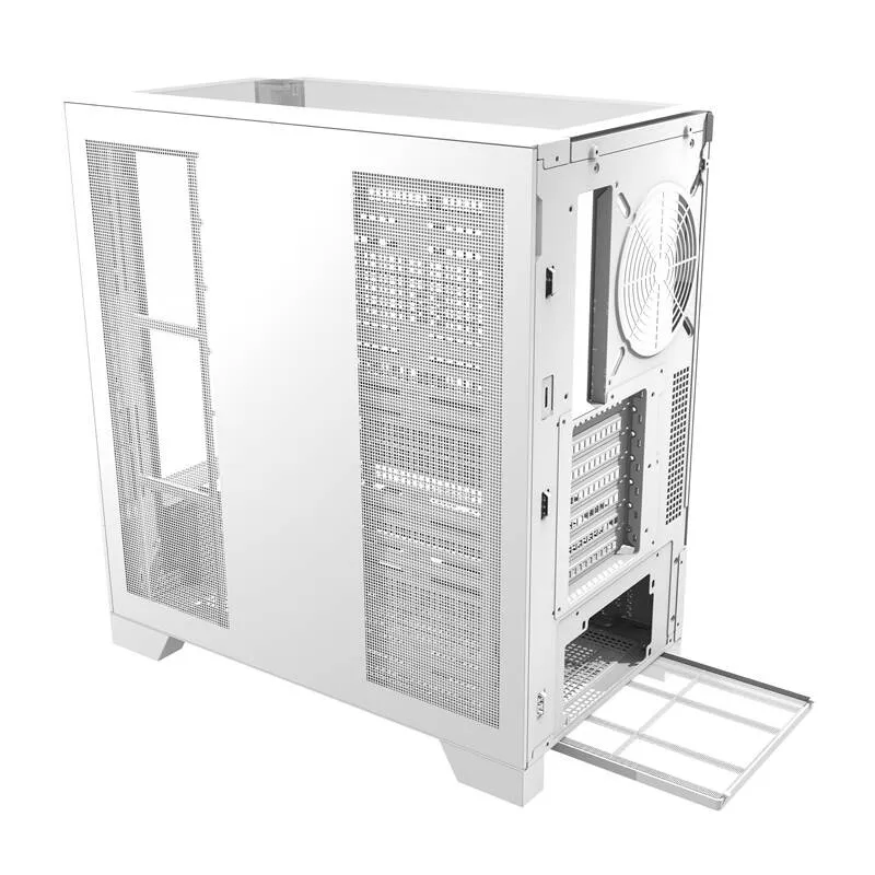 Darkflash DY450 arvutikarp ilma ventilaatoriteta (valge) universaalne