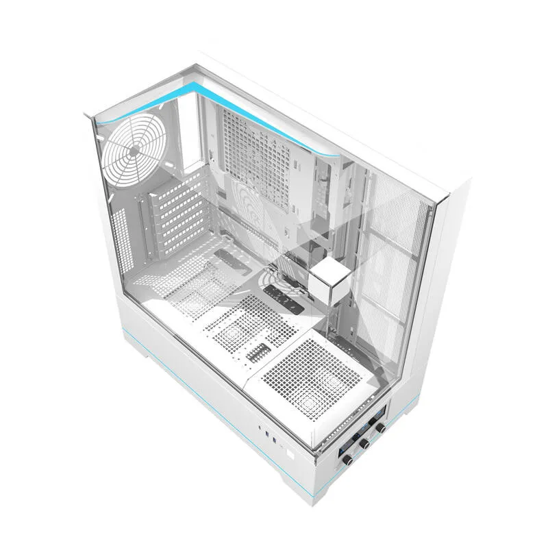 Darkflash DY450 arvutikarp ilma ventilaatoriteta (valge) universaalne