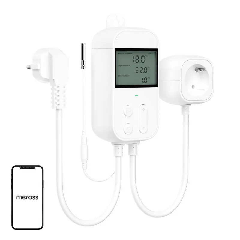 Socket termostaadi temperatuuri regulaator Meross MTS960HK (HomeKit) universaalne