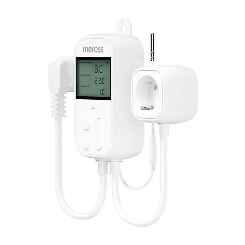 Socket termostaadi temperatuuri regulaator Meross MTS960HK (HomeKit) universaalne