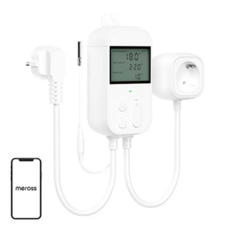 Socket termostaadi temperatuuri regulaator Meross MTS960HK (HomeKit) universaalne