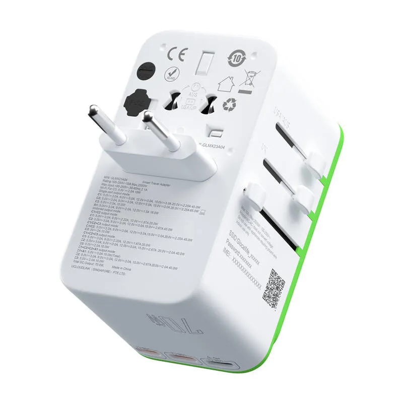 Adapter Roamplug koos 4G/LTE Wi-Fi hotspotiga, GlocalMe Cloud SIM universaalne