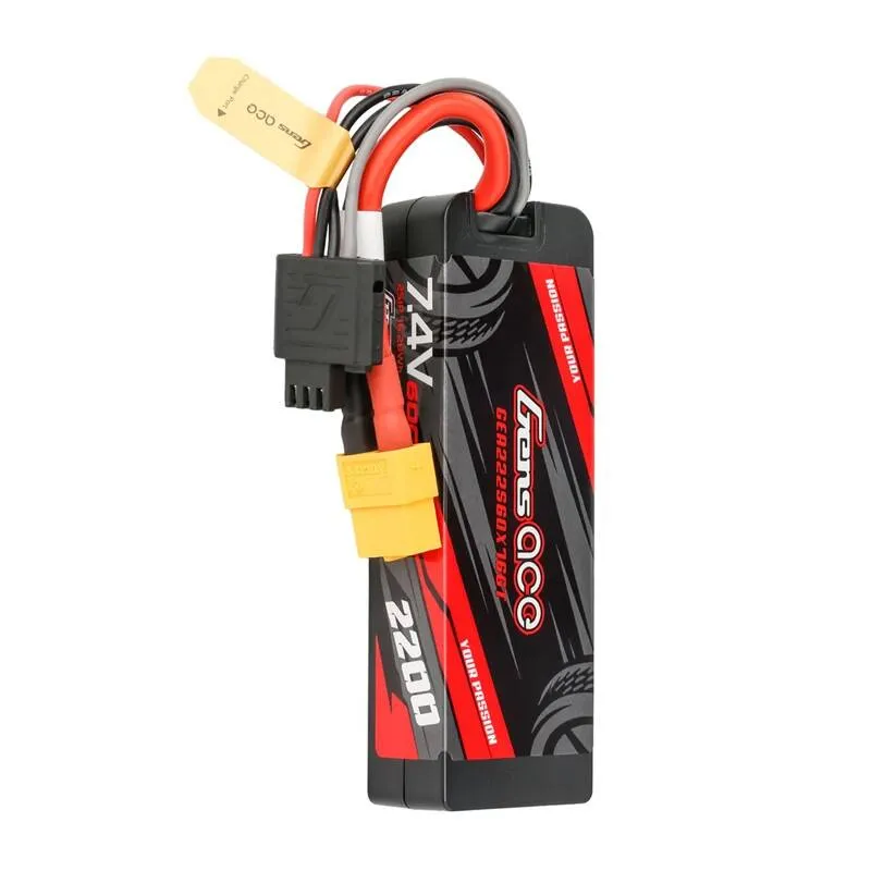 Lipo Gens ace G-Tech 2200mAh 7.4V 2S1P 60C GRP-76 Hardcase Aku XT60 pistikuga universaalne