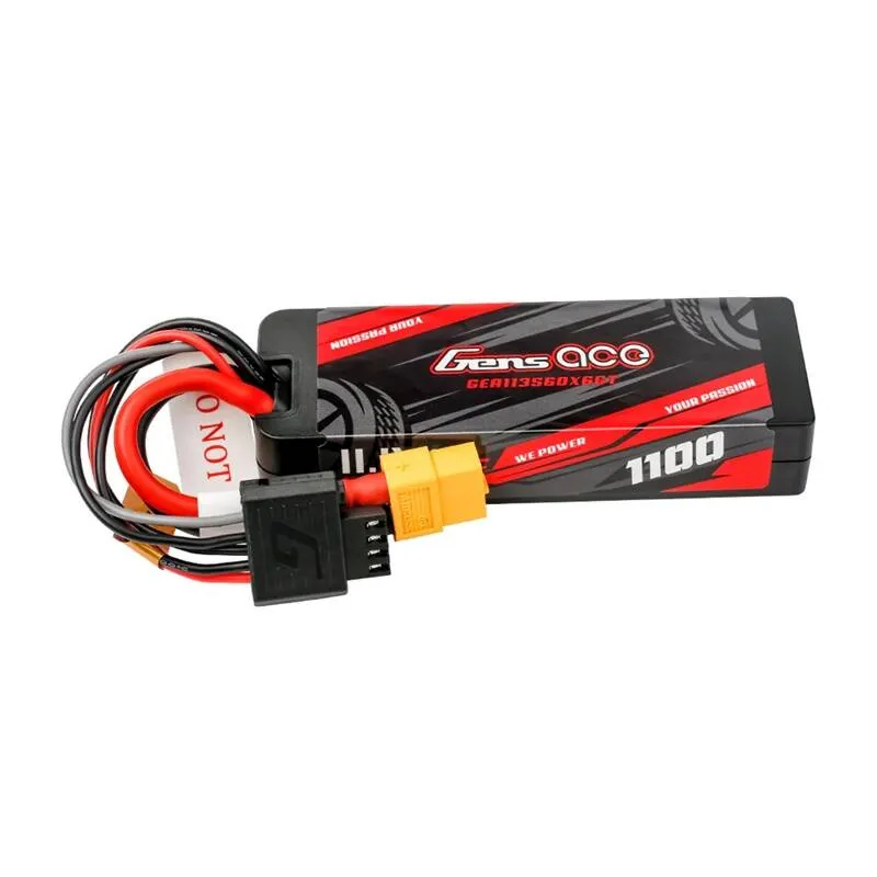 Lipo Gens ace G-Tech 1100mAh 11.1V 3S1P 60C GRP-76 Hardcase Aku XT60 pistikuga universaalne
