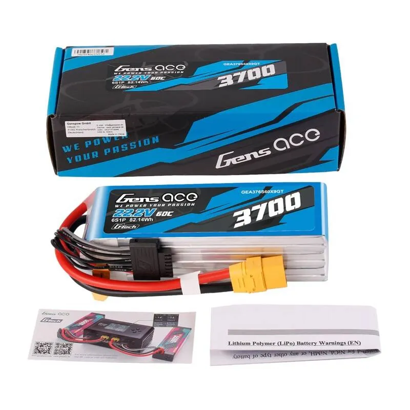 Aku Gens Ace G-Tech 3700mAh 22.2V 60C 6S1P XT90 universaalne
