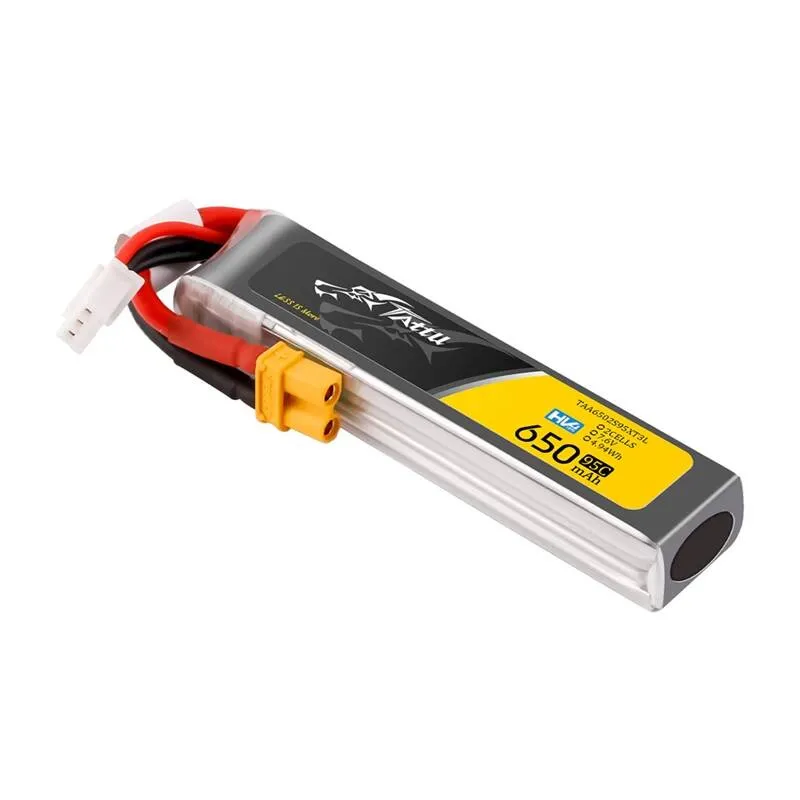 Aku Tattu Lipo 2s 650mAh 95C 7.6V HV z XT30 Long-Pack universaalne