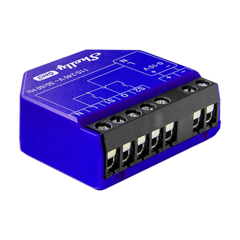Shelly PM Gen3 Dimmer Valgustuse Juhtimispult 0/1-10V, WiFi/Bluetooth universaal