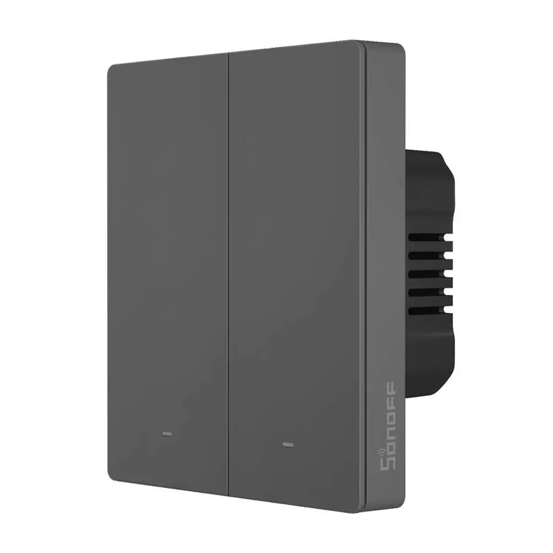 Smart WiFi seinakontroller SONOFF M5-2C-80 (2-kanaliline, raamile, grafiit) universaalne
