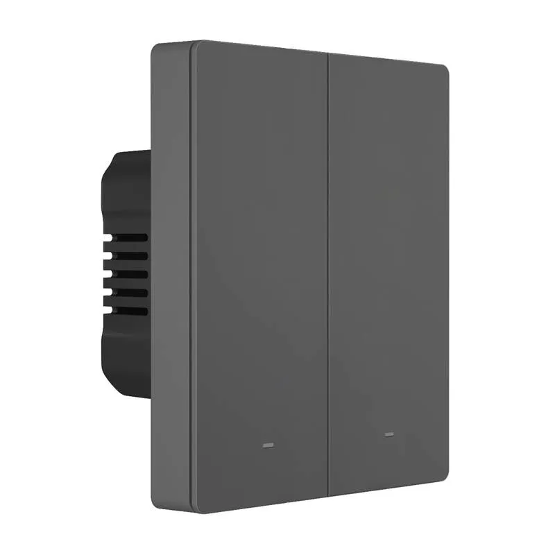 Smart WiFi seinakontroller SONOFF M5-2C-80 (2-kanaliline, raamile, grafiit) universaalne
