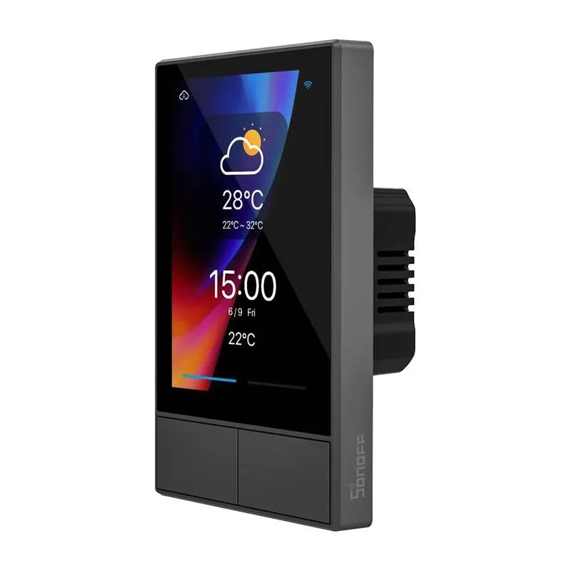 Smart WiFi juhtpaneel SONOFF NSPanel (must, 120mm) universaalne