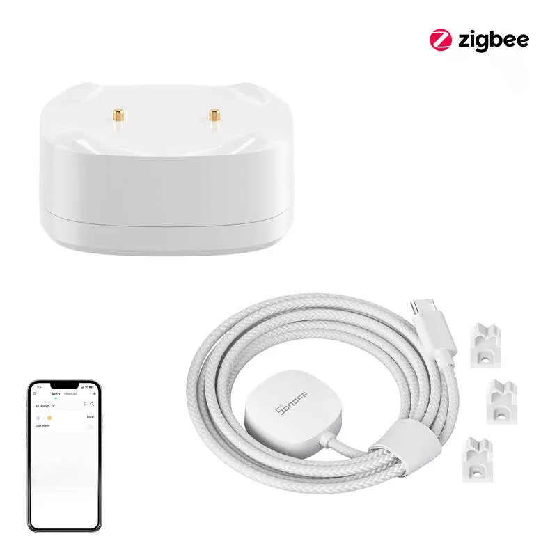Vee lekkimise/üleujumise sensorite komplekt ZigBee SONOFF SNZB-05P + universaalne kaabel WLDC200
