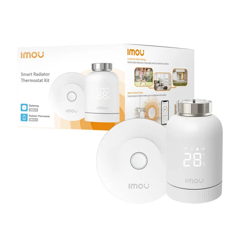 IMOU KIT-TRV1-EU-2 ZigBee termostaadikopp koos 6 adapteri ja universaalse gateway'ga