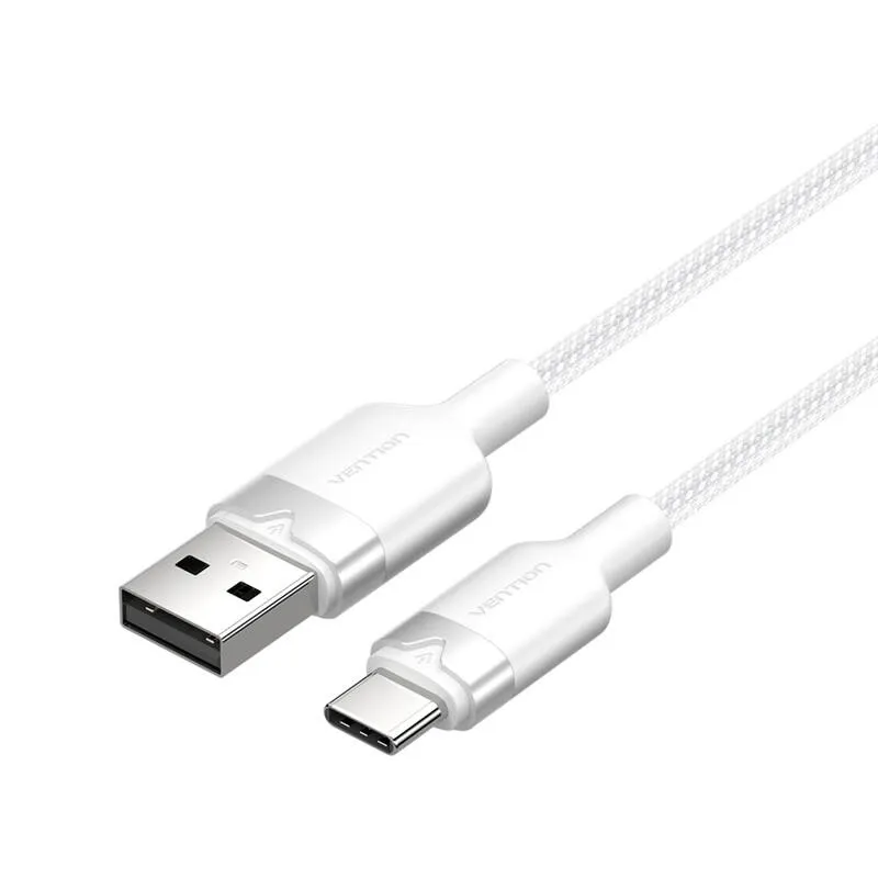 USB 2.0 A to USB-C 3A kaabel Vention CTNWH 2M (valge) universaalne