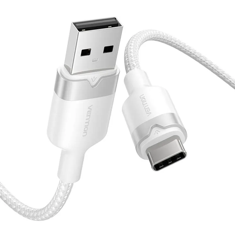USB 2.0 A to USB-C 3A kaabel Vention CTNWH 2M (valge) universaalne