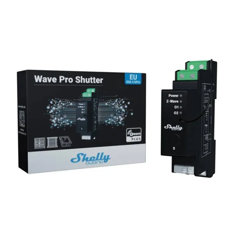 DIN-relee energiatarbega Shelly Qubino Wave Pro Shutter universaal