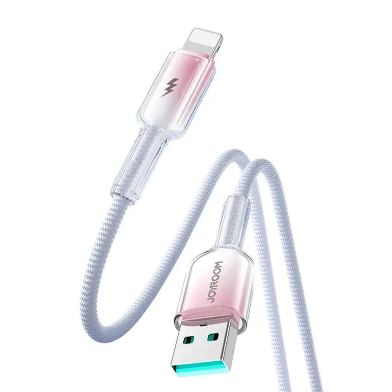 Kabel USB-A Lightning Joyroom S-A42 3A 1,2 m valge universaal