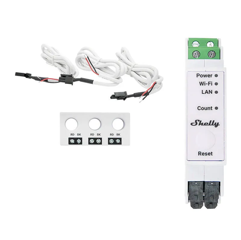 Shelly Pro 3EM-3CT63 WIFI 1/3-viisuline energiatarbimismõõtur universaalne