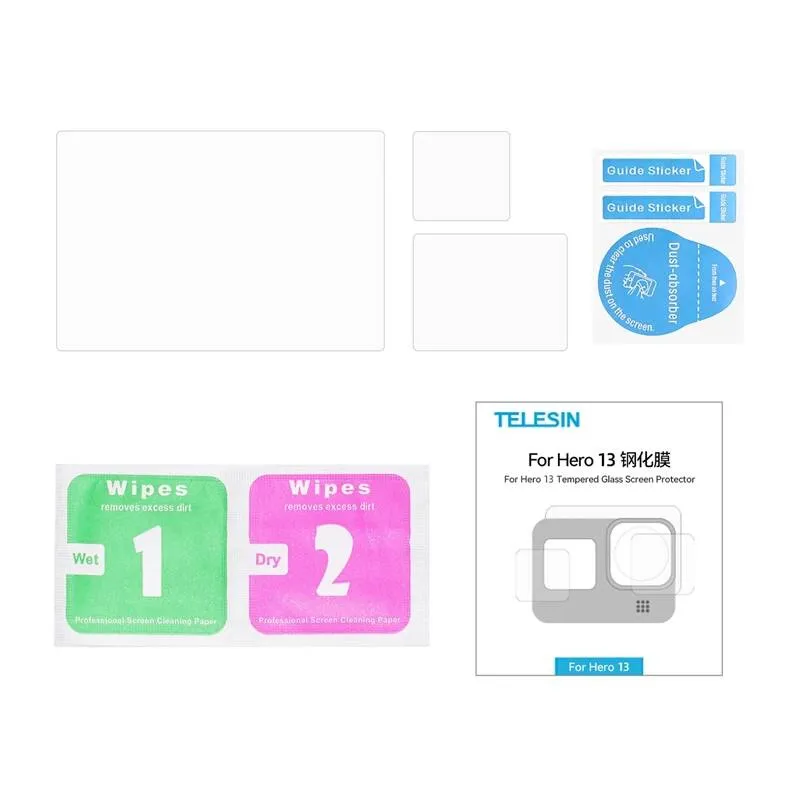 Telesin 3-in-1 karastatud klaas GoPro Hero 13 Black jaoks (S6-FLM-07-TGP) universaalne