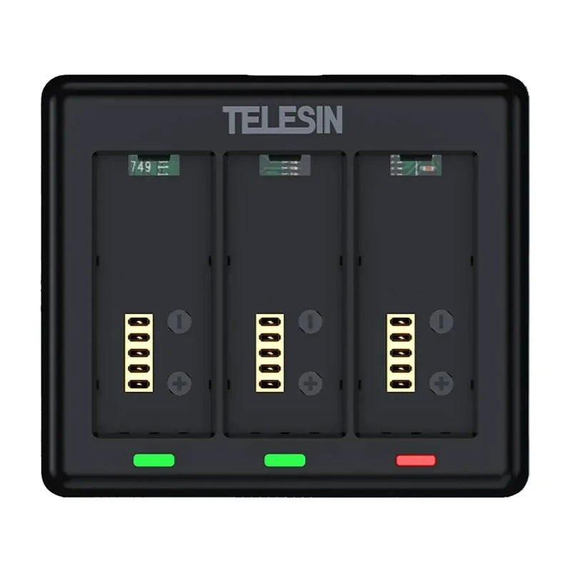 Universaalne laadija 3 akule GoPro HERO 13 Telesin (S0-BCG-12-TGP)