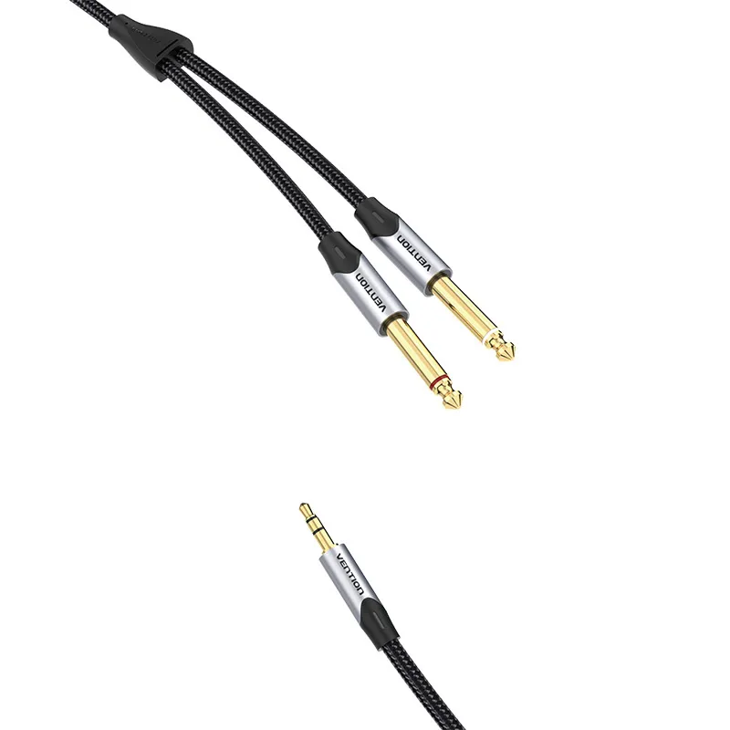 Audio kaabel mini jack 3,5 mm kuni 2x jack 6,35 mm meessoost Vention BARHK 8m universaalne