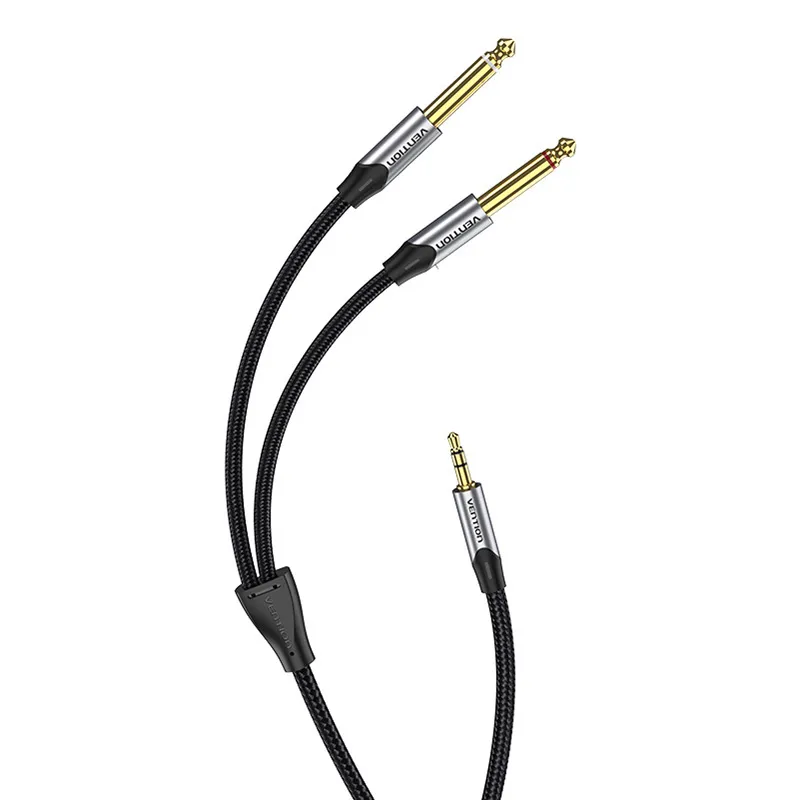 Audio kaabel mini jack 3,5 mm kuni 2x jack 6,35 mm meessoost Vention BARHK 8m universaalne