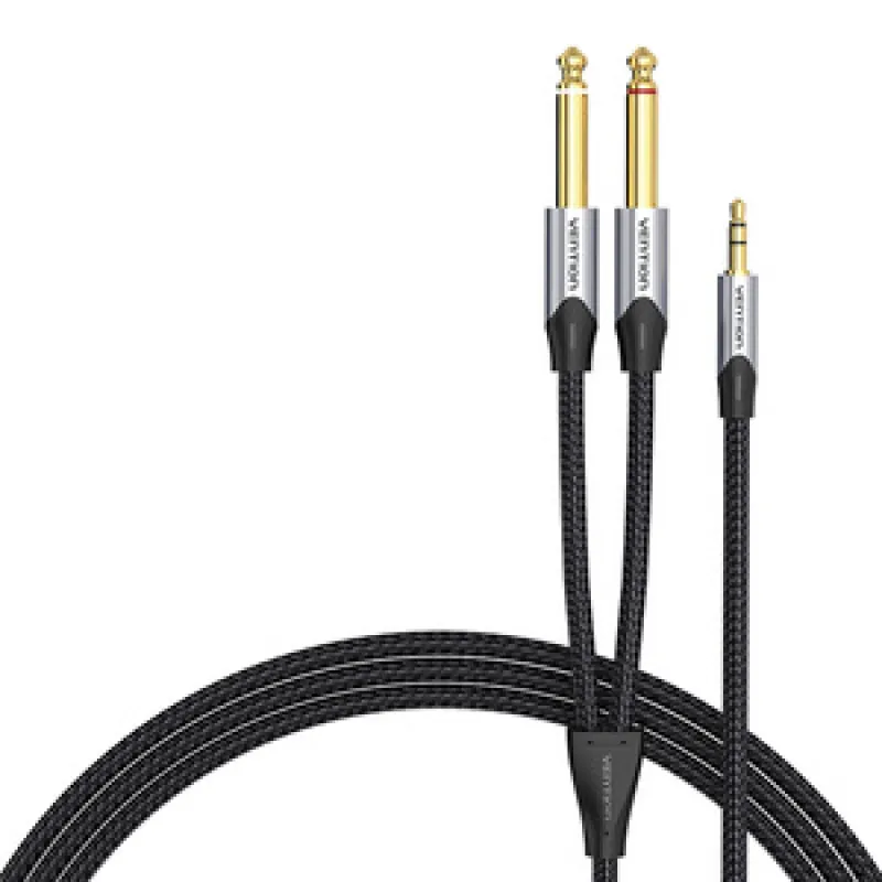 Audio kaabel mini jack 3,5 mm kuni 2x jack 6,35 mm meessoost Vention BARHK 8m universaalne