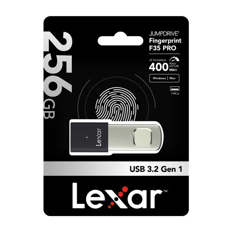 Lexar Fingerprint F35pro USB 3.2 256GB universaalne mälupulk