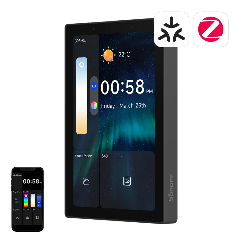 SONOFF NSPanel Pro 120 Nutikas Kontrollpaneel Matter WiFi/Bluetooth/ZigBee (must) universaal