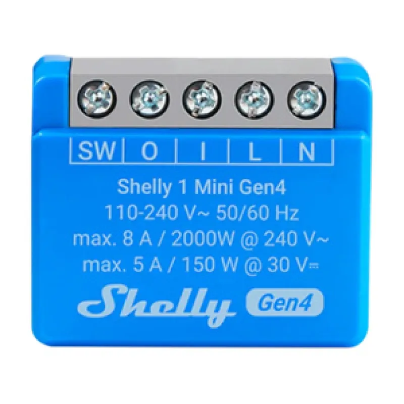 Shelly 1 Mini Gen4 Kontroller Zigbee/Matter universaal