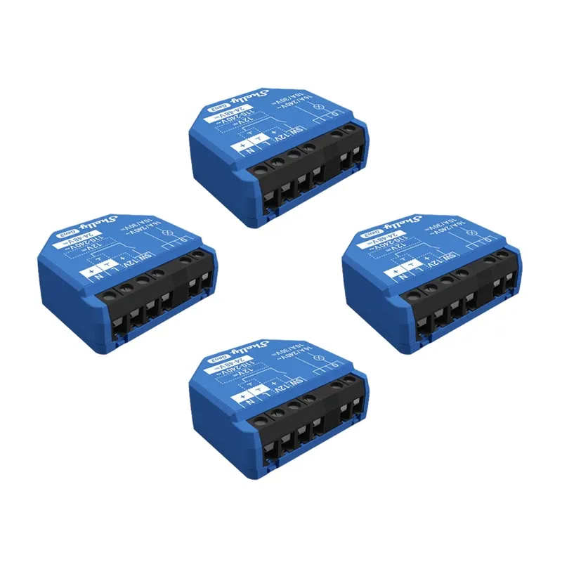 Shelly 1 Gen3 Komplekt 4 juhtimisseadet WiFi/Bluetooth universaalne