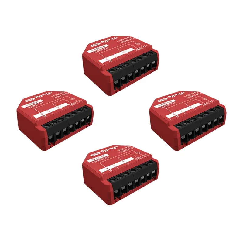 Shelly 1PM Gen3 Komplekt 4 juhtimisseadet WiFi/Bluetooth universaalne