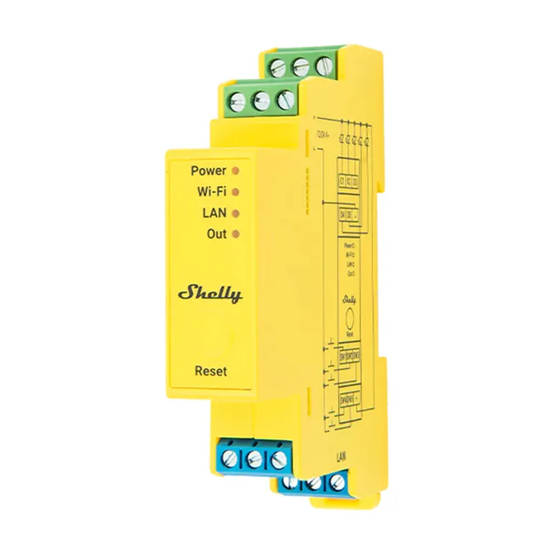 Shelly RGBWW Pro WiFi 5-kanaliline DIN-raili valgustusjuhtimispult universaalne