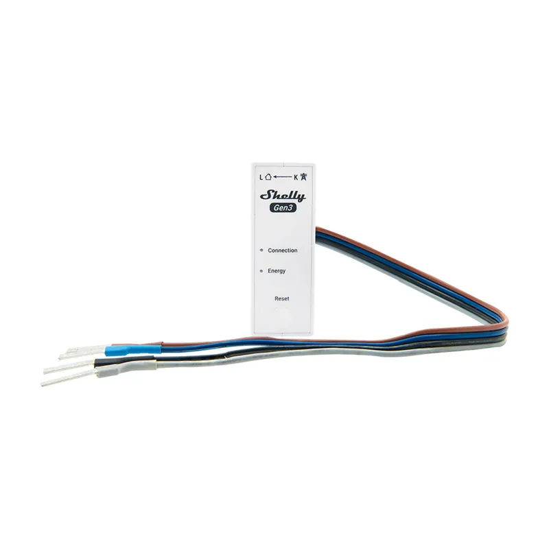 Shelly 3EM-63W Gen3 1/3-kanaliline WiFi energiamõõtur (kaabliga mudel) universaalne